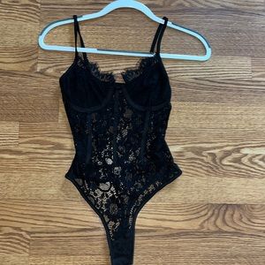 Missguided petite black lace bodysuit